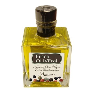 Aceite oliva sabor Pimienta. Aceite oliva virgen extra. Frasco cristal 100ML (fin)